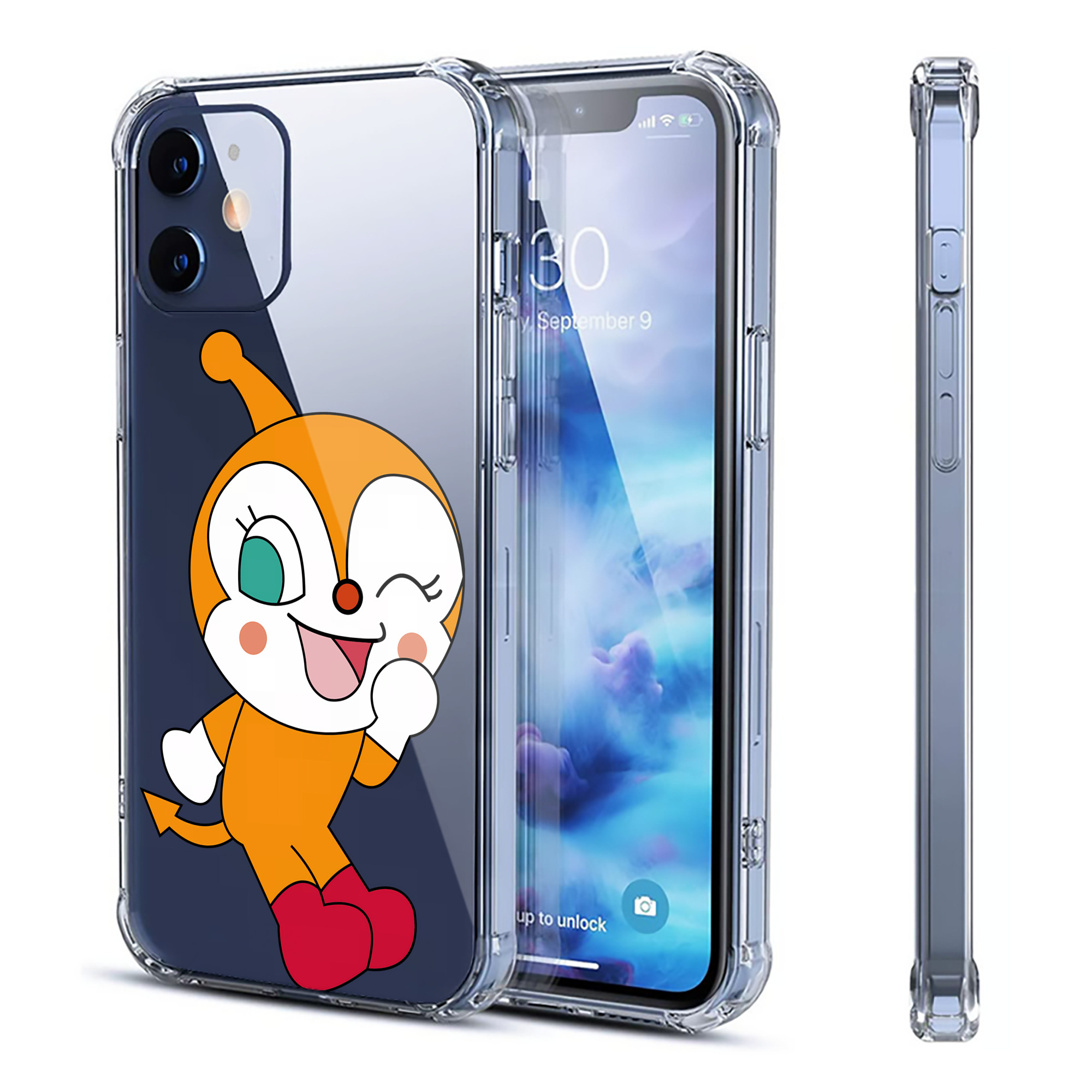 （画像用） アンパンマン Anpanman 【iPhone 12シリーズ対応】透明スマホケース（クリアソフトケース）